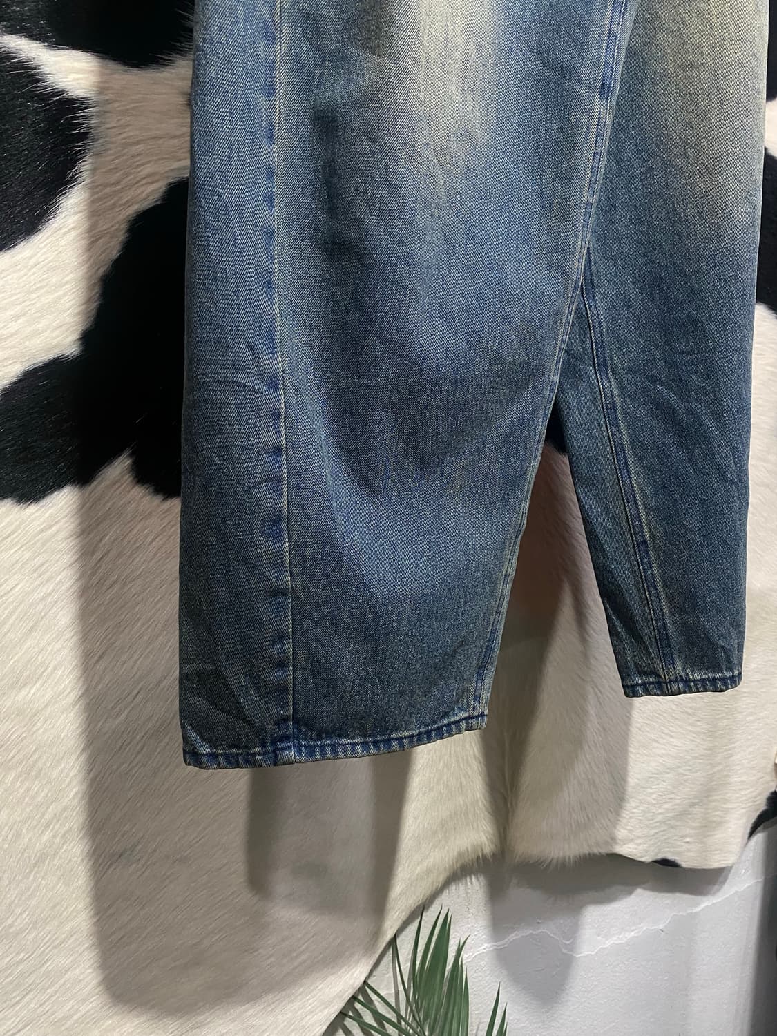 Japanese vtg 비죠 디테일 하이웨스트 워싱 데님팬츠 상품이미지4