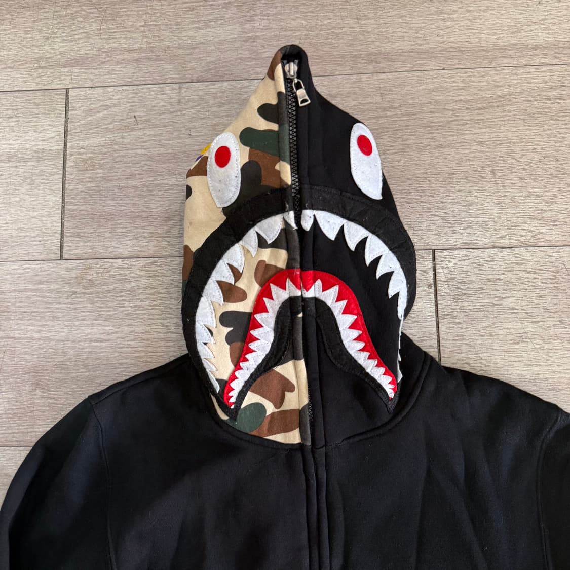 베이프 샤크 후드 집업 XL 상품이미지4