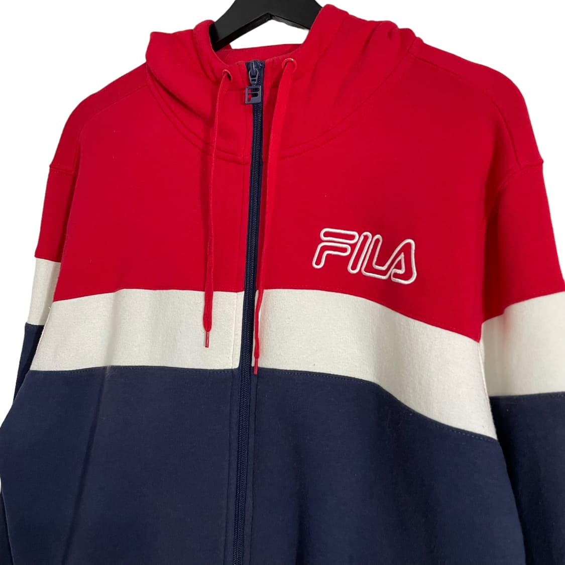 휠라 배색 후드 집업 상품이미지3