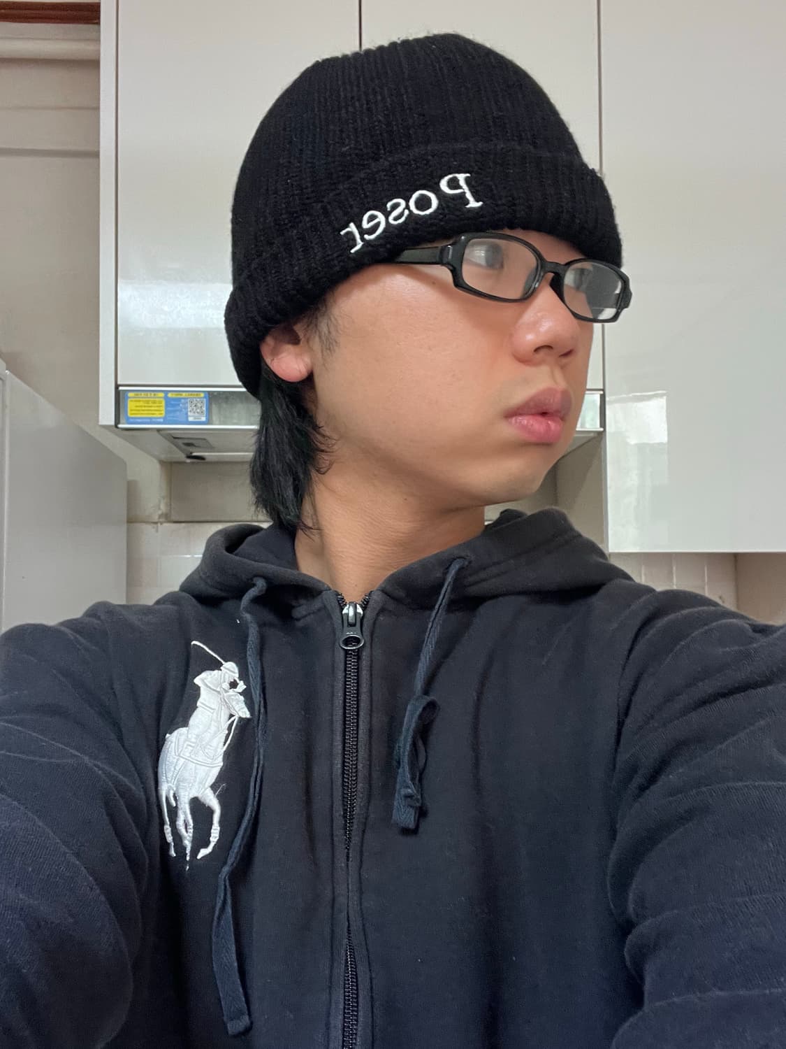 폴로 빅포니 후드집업 L +geek 뿔테안경 증정 상품이미지3