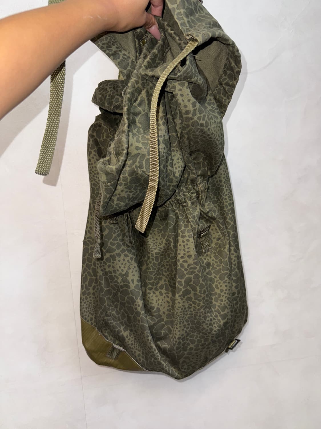 Ash khaki leopard military backpack 상품이미지4