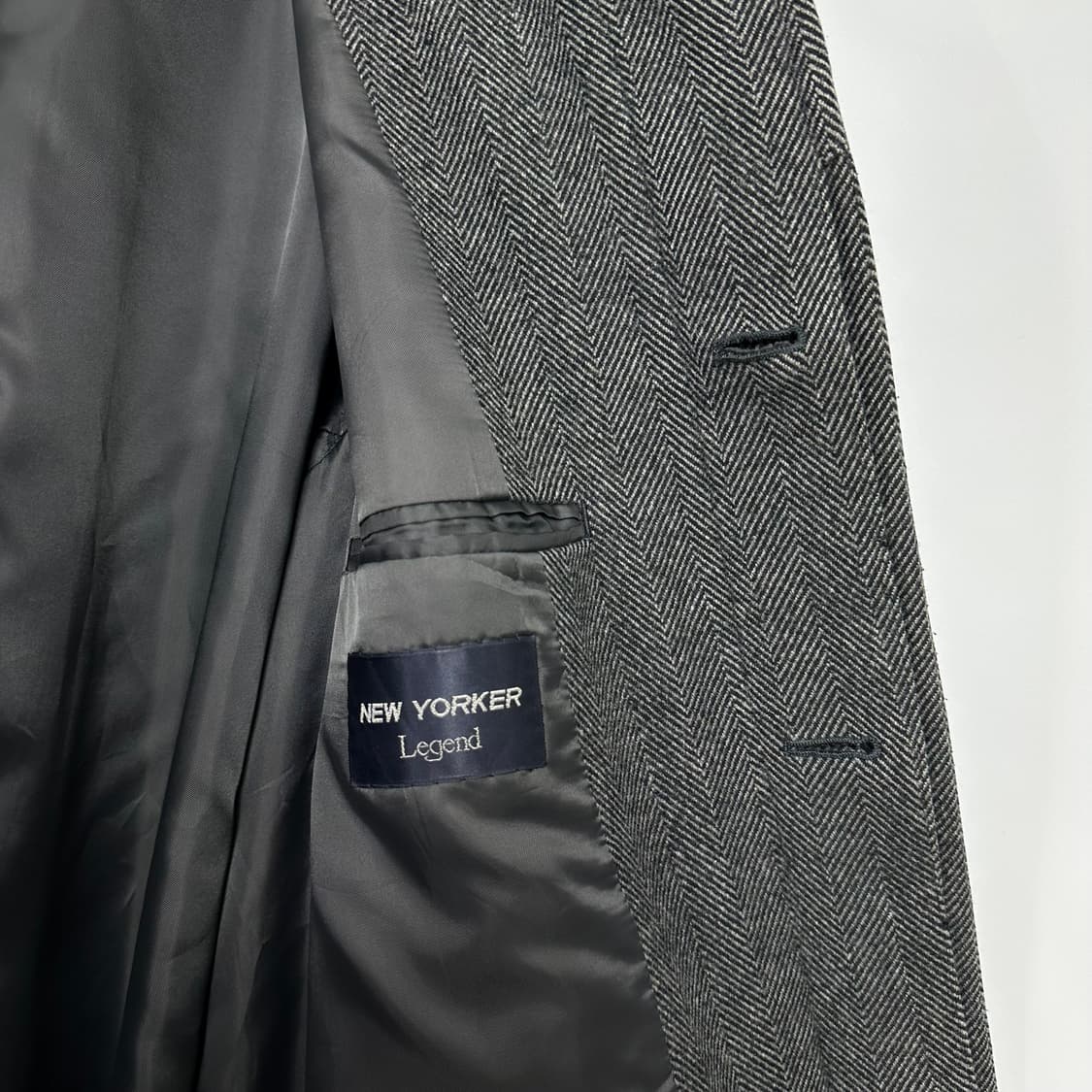 뉴요커 레전드 재팬 헤링본 발마칸 울 롱코트 상품이미지4