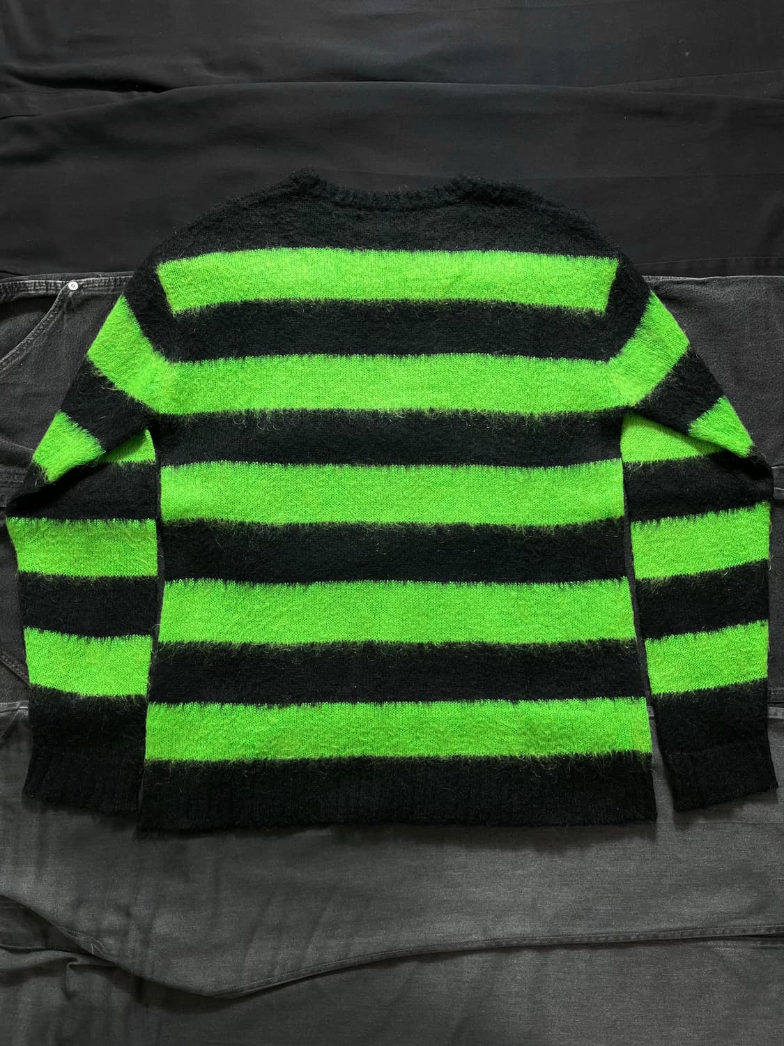 빈티지 보더 스트라이프 모헤어 니트 펑크 상품이미지2