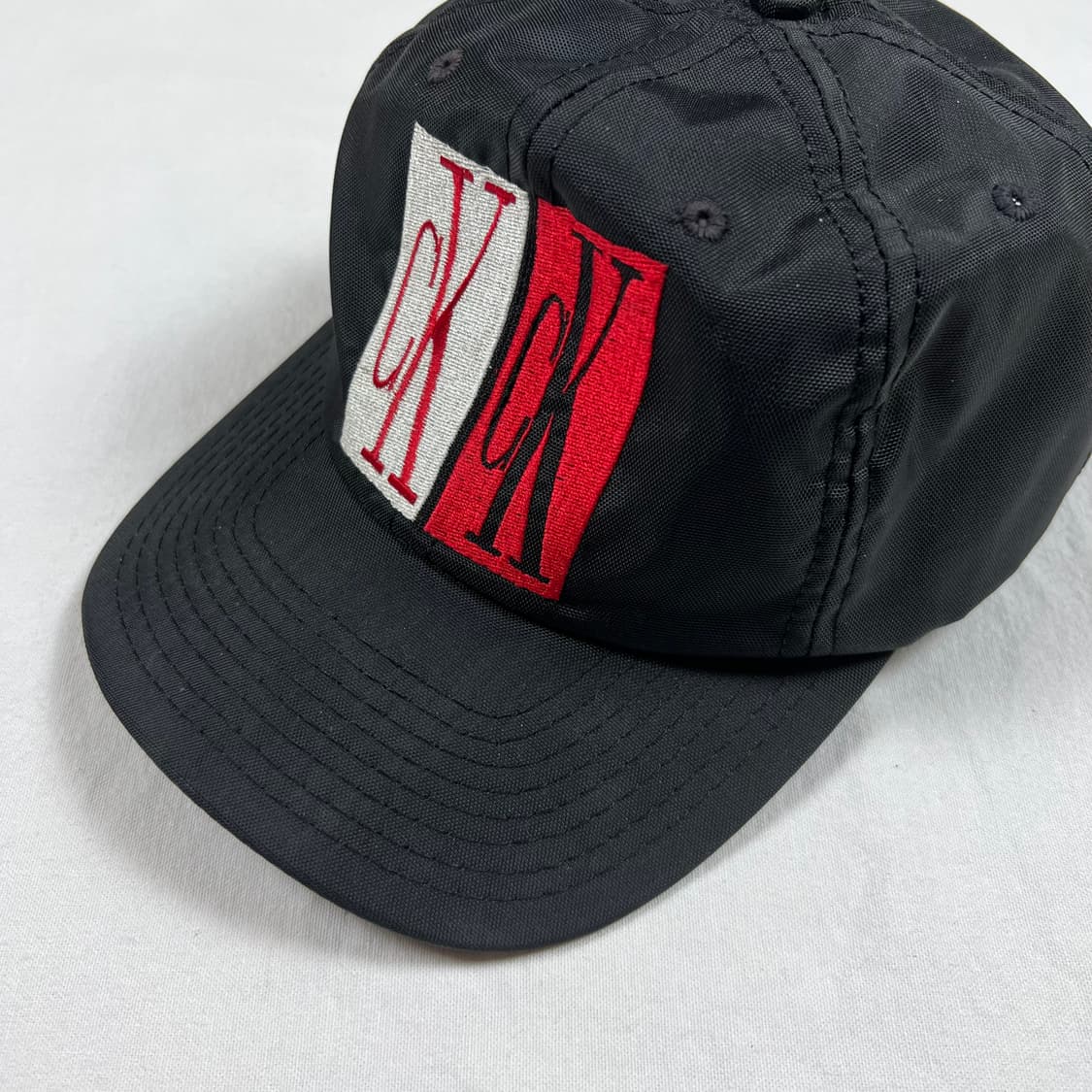 90s 캘빈클라인 cK 빅로고 트러커 스냅 캡 모자 상품이미지2