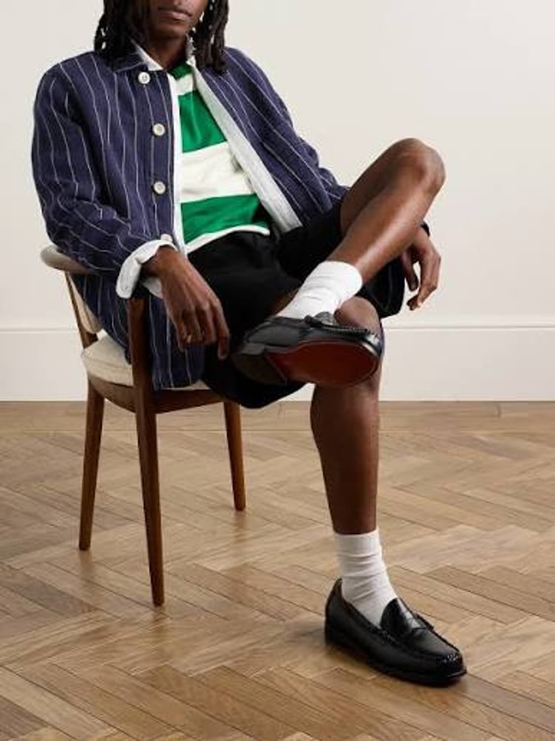 드레익스 핀스트라이프 린넨 초어자켓 40사이즈 상품이미지1