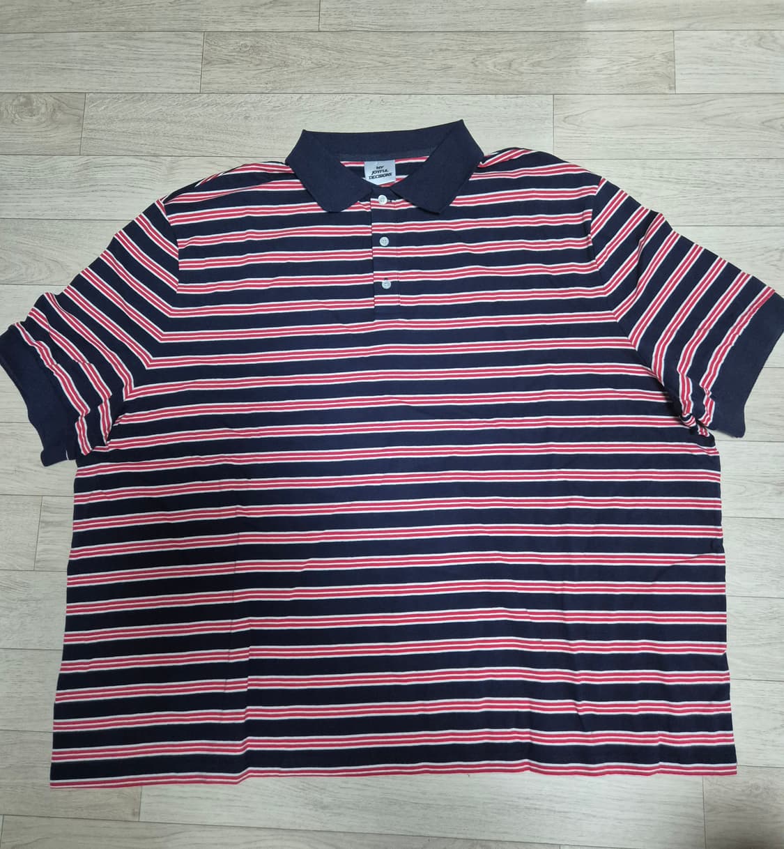 mjd 스트라이프 폴로 티셔츠 레드 m 상품이미지3