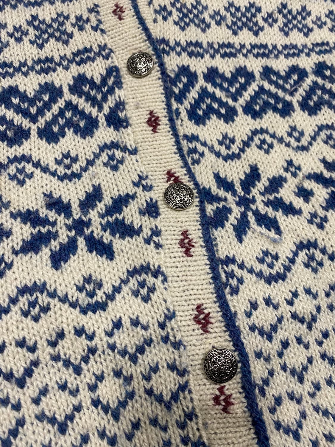 빈티지 L.L.Bean 화이트 노르딕 가디건 상품이미지5