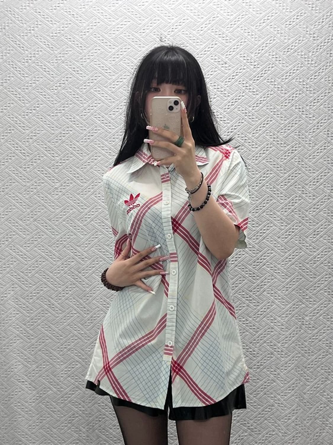 아디다스 컨트리 레트로 빈티지 트레포일 체크 셔츠 95 C12130 상품이미지2