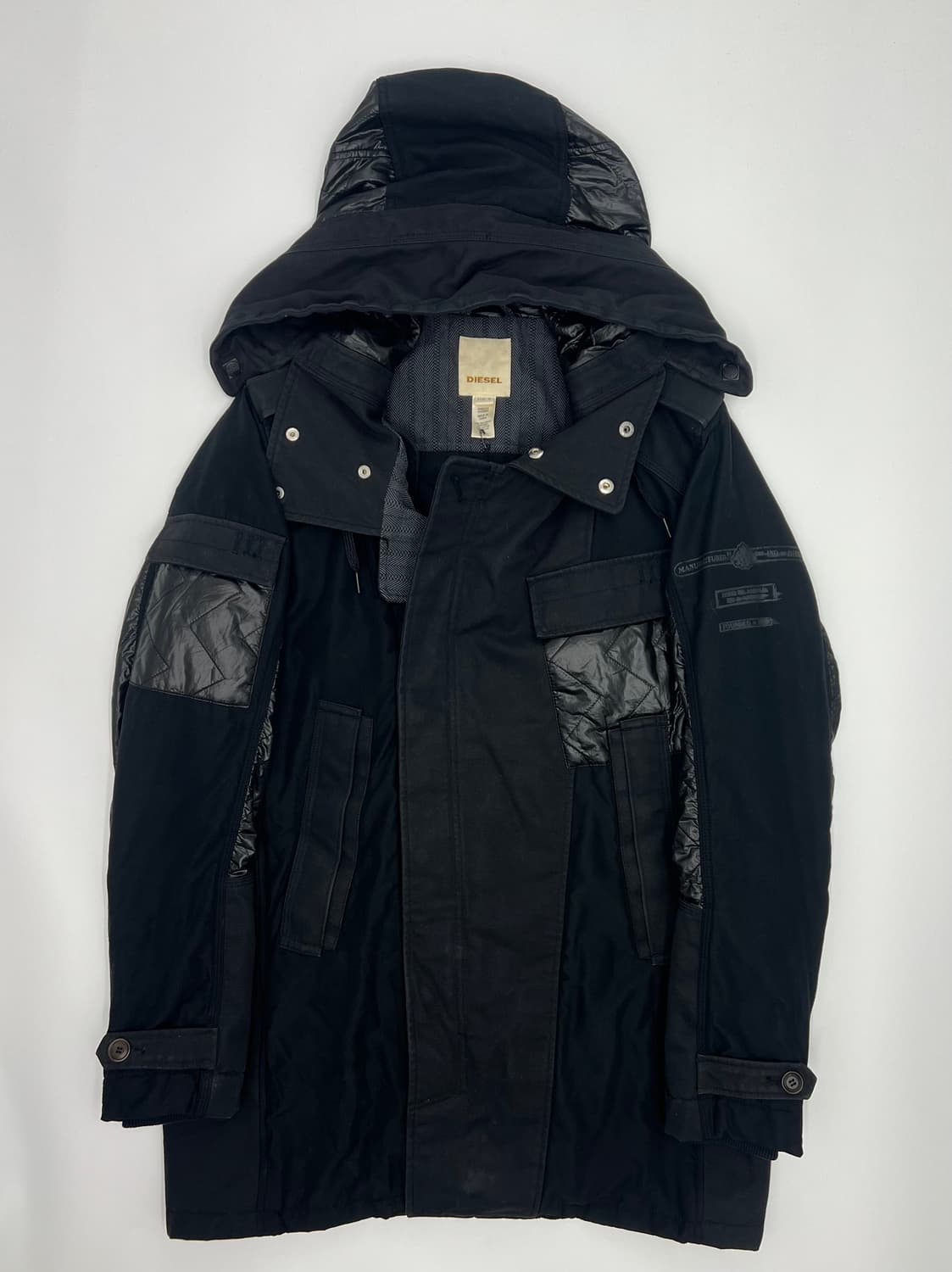 디젤 후드 롱 필드자켓 상품이미지1