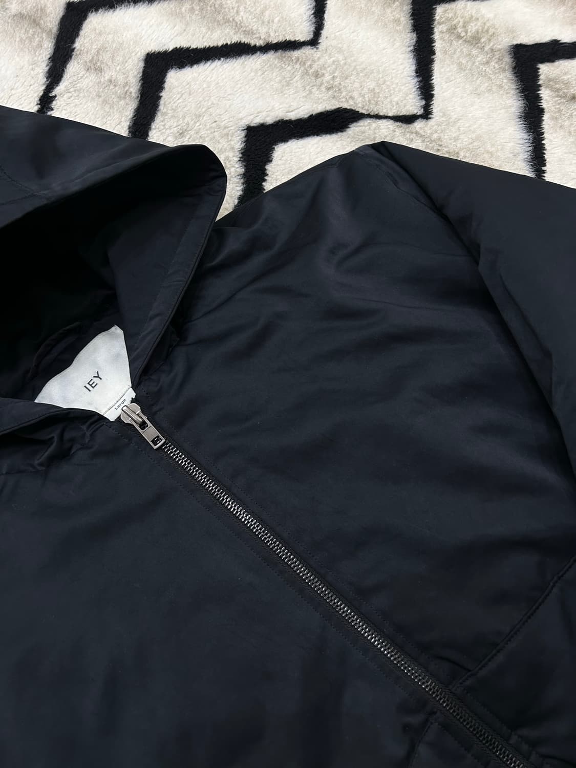 [L]IEY 2Way MA-1 후드 패딩자켓/블랙 상품이미지1