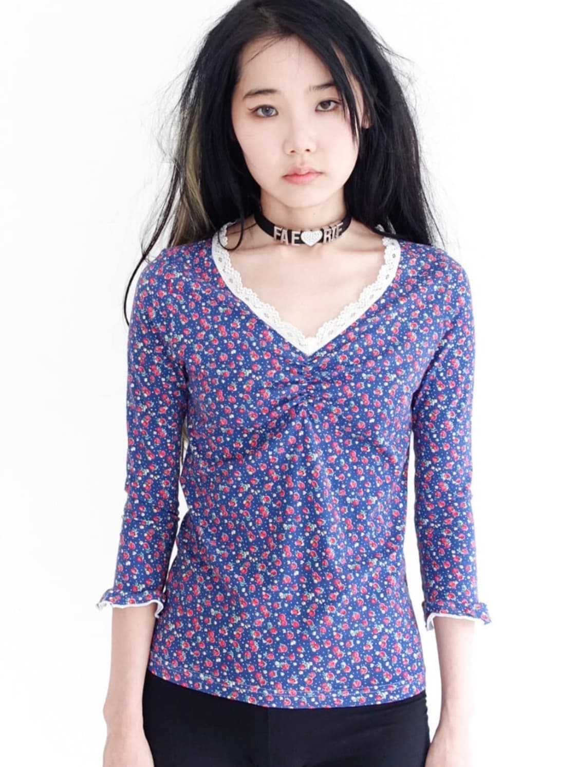 샵페어리 스트로베리 레이스 탑 상품이미지1