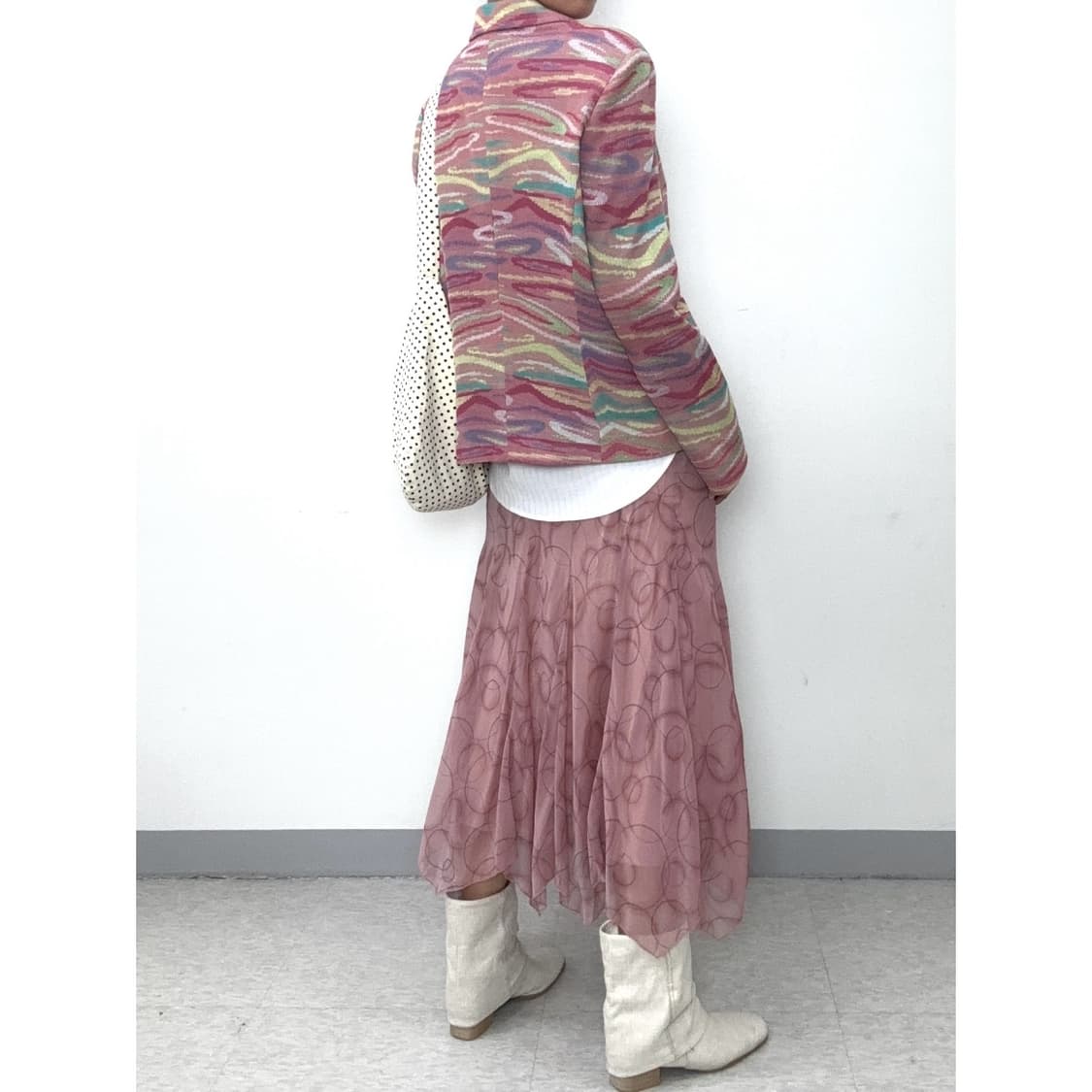 빈티지 핑크 원피스 스커트 상품이미지3