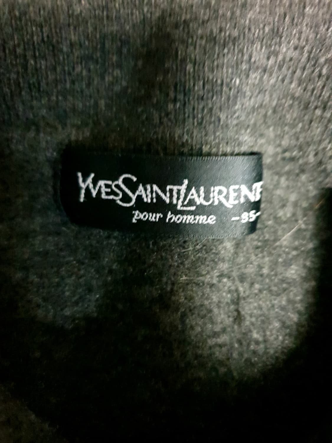 (90s) 입생로랑 옴므  클래식 스트라이프 울 카라 가디건 (M) 상품이미지2