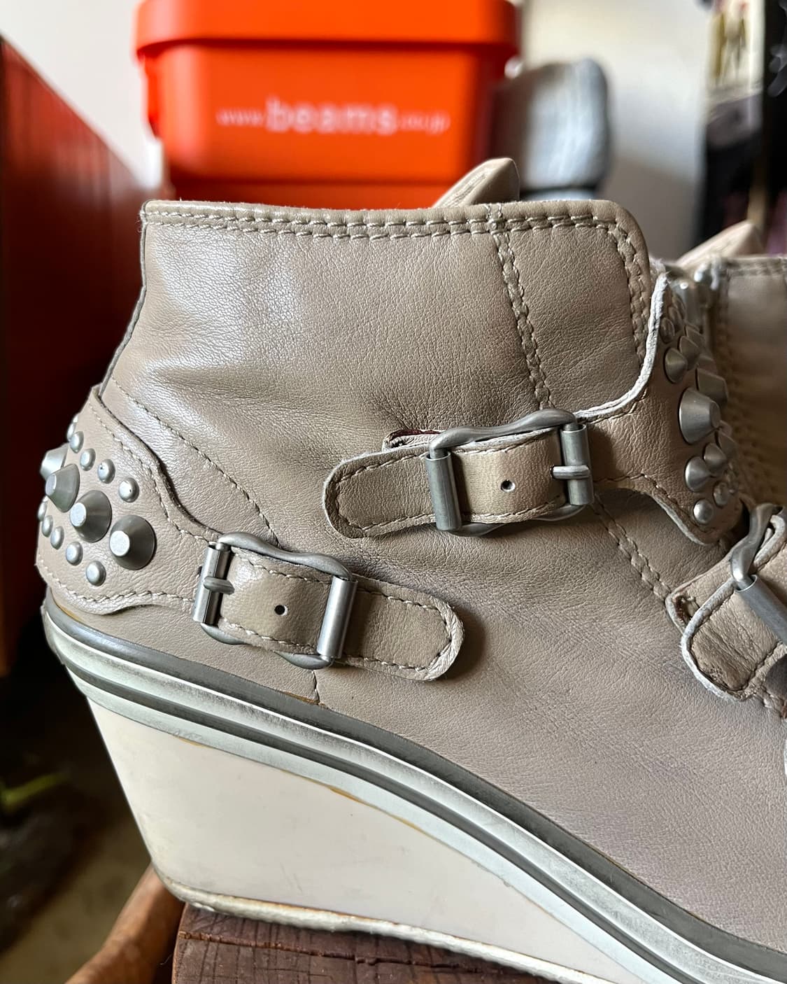 ASH Metallic Studs Leather High-top 상품이미지6