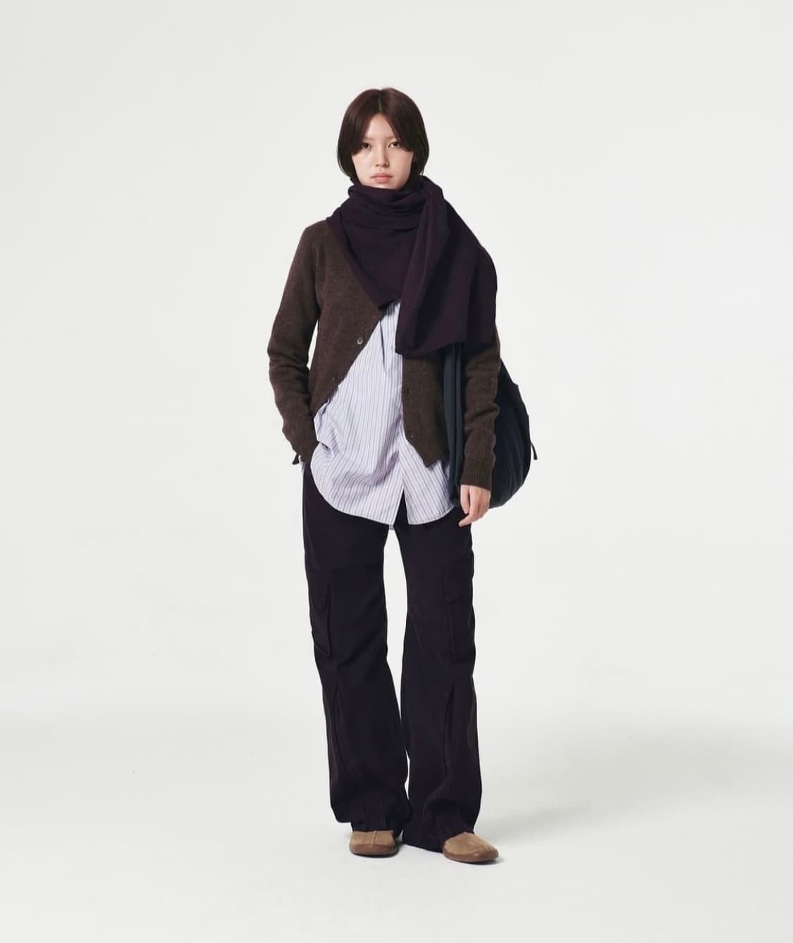 누마레 ee 2 way 가디건 브라운 상품이미지2