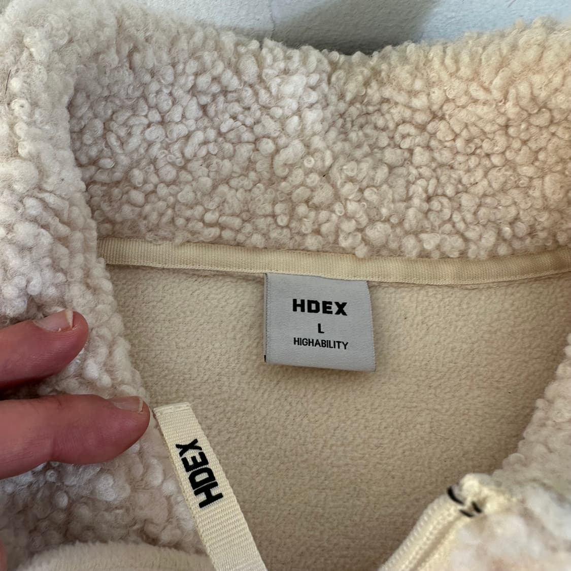 L HDEX 에이치덱스 아이보리 뽀글이 후리스 집업 상품이미지4