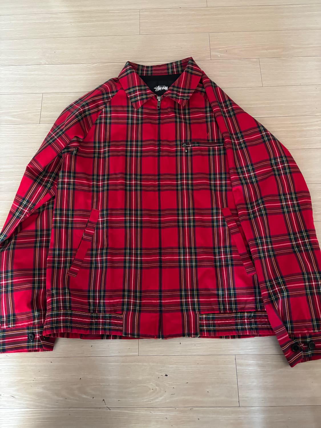 스투시 레드 체크 자켓 M 상품이미지1