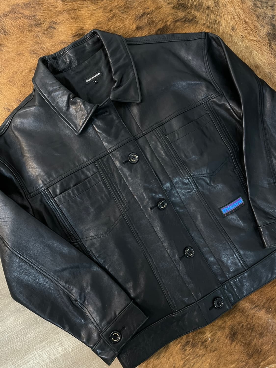 디스이즈네버댓 3세대 트러커 레더 자켓 상품이미지4