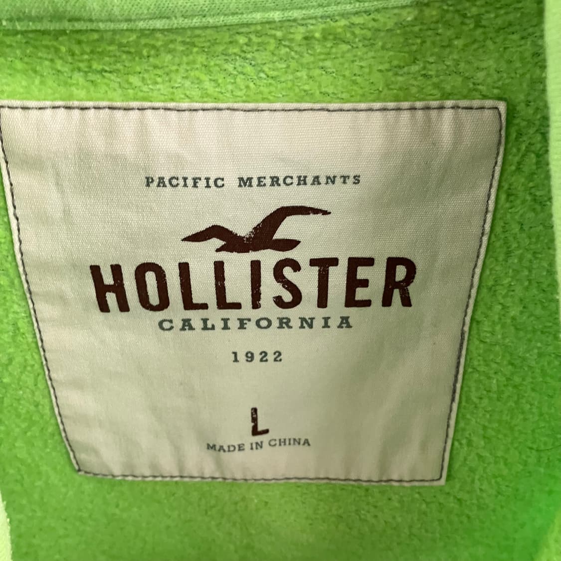 홀리스터 빈티지 라이트 그린 후드집업 L 상품이미지3
