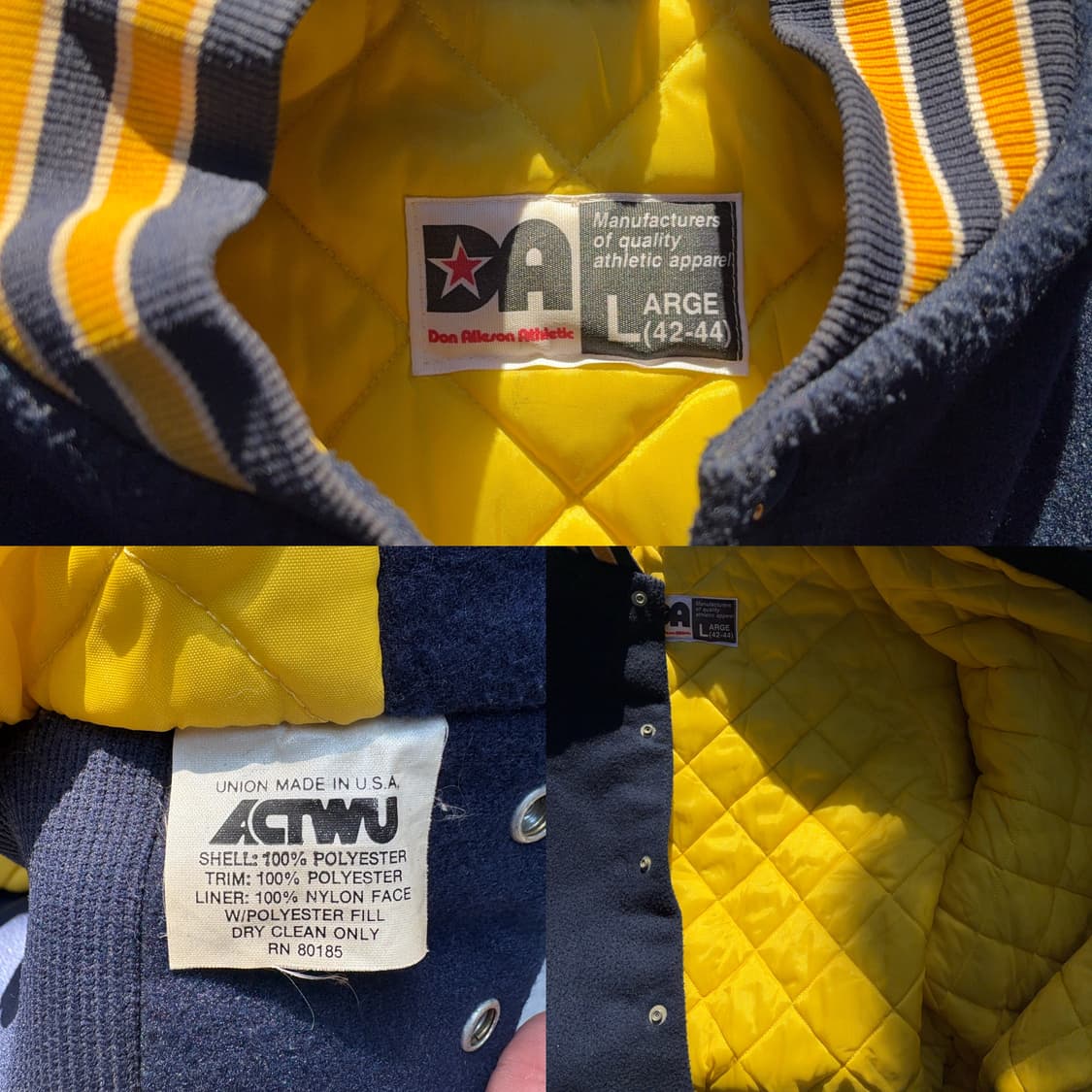 80s USA 미 해군 U.S. Navy 바시티 자켓 상품이미지9