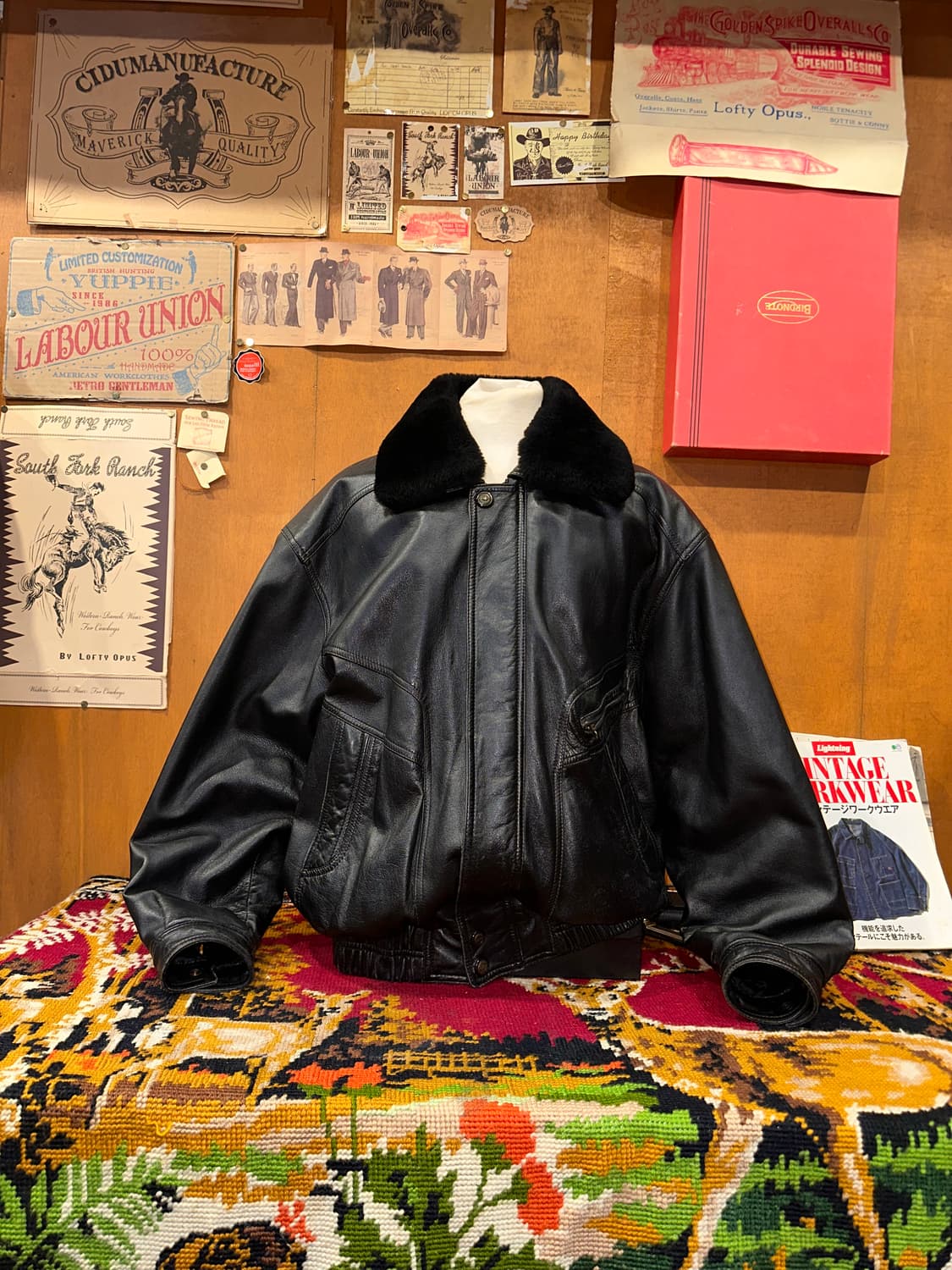 ( 2XL ) 가죽자켓 봄버자켓 항공자켓 블루종 빈티지가죽 a2가죽 상품이미지4