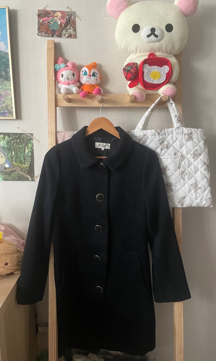 모리걸 빈티지 도쿄모리 코트 리본 원피스 set 🎀💙 상품이미지4