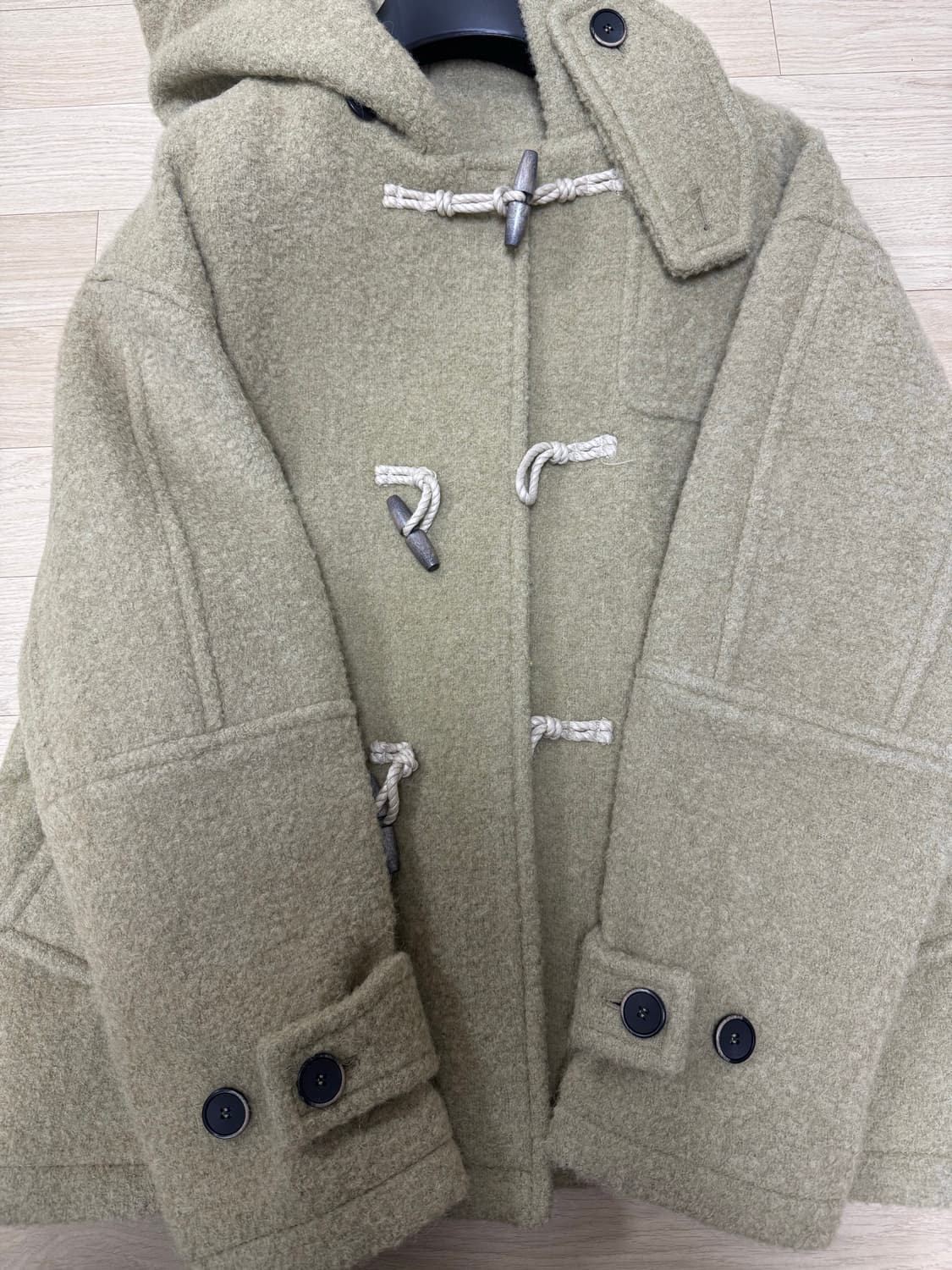 엘무드 앙리 더플 후드 코트 올리브 상품이미지2