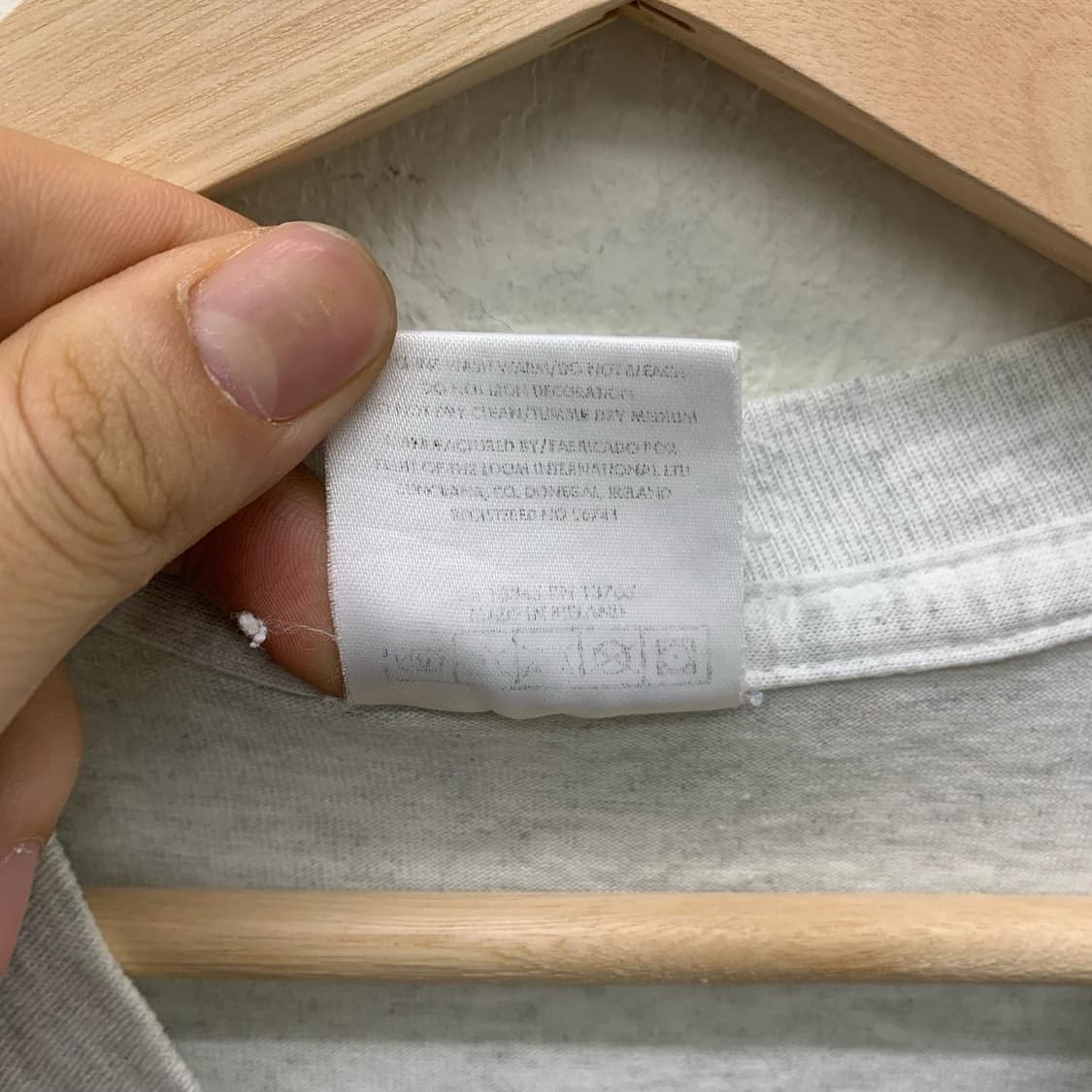 스트린스타 90s 라이트그레이 옥스포드 프린팅 티셔츠  상품이미지6