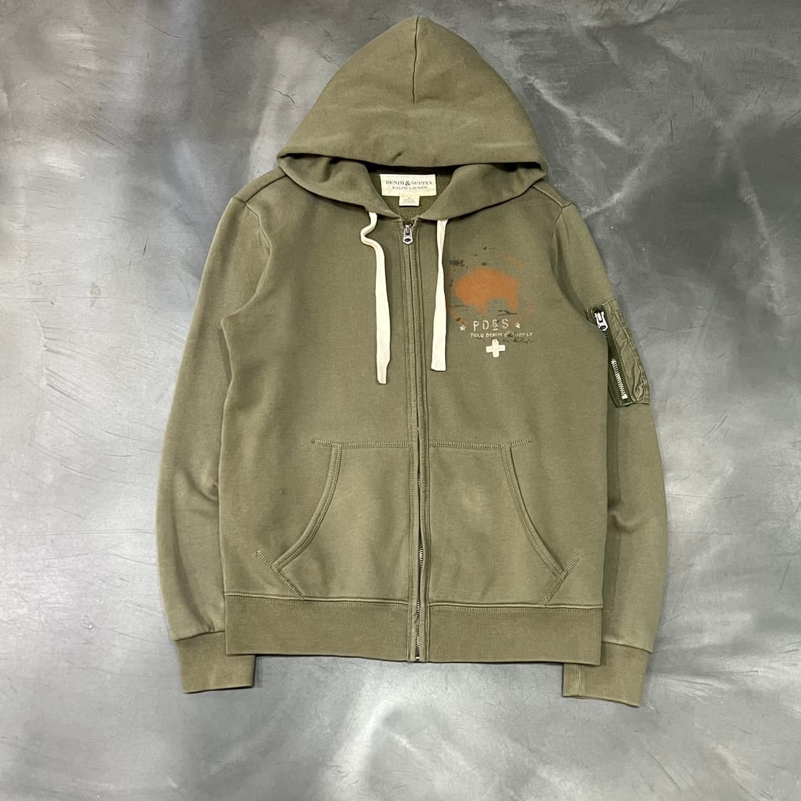  데님앤서플라이 프린팅 후드 집업 y15176 상품이미지1