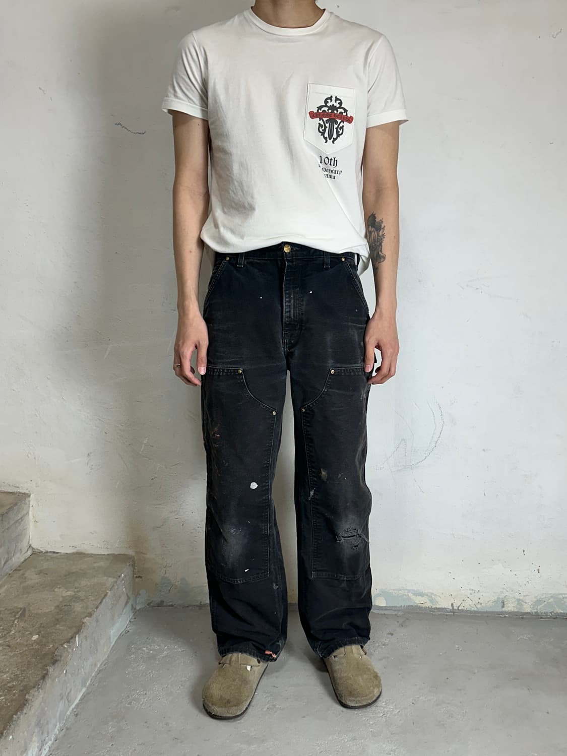 OG USA Made 칼하트 B01 더블니 블랙 칼하트 썩블니 카펜터 상품이미지2