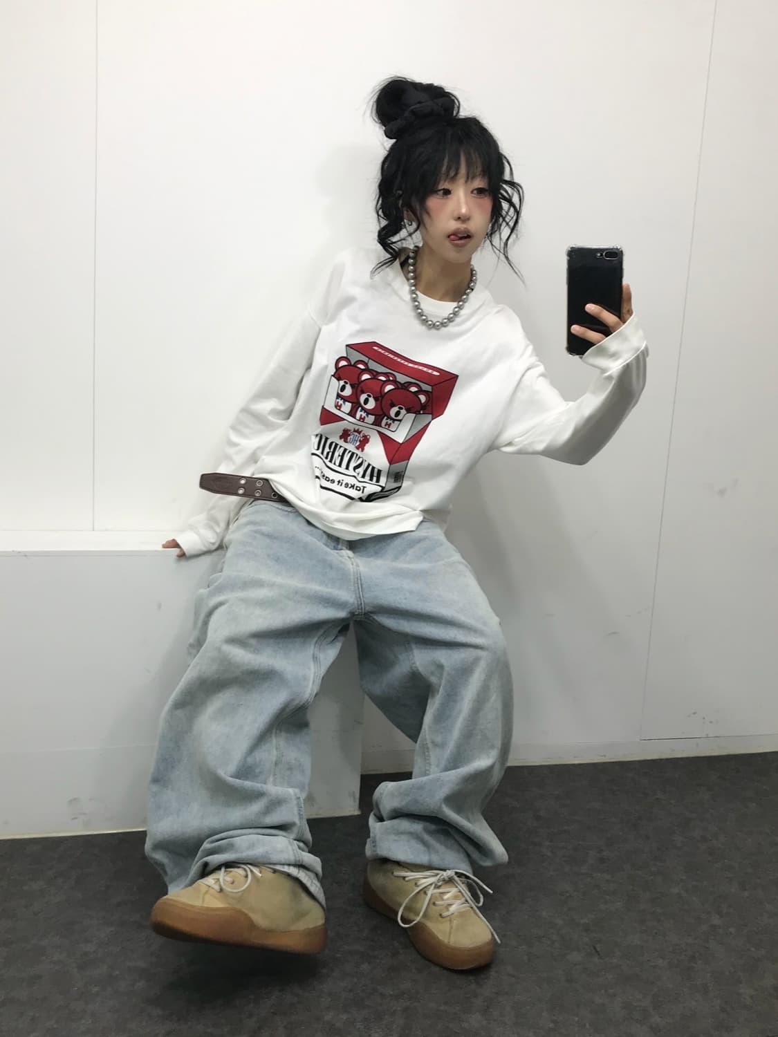 히스테릭글래머 말보루레드 퍽베어 오마주 롱슬리브 ( 레어 )  상품이미지7