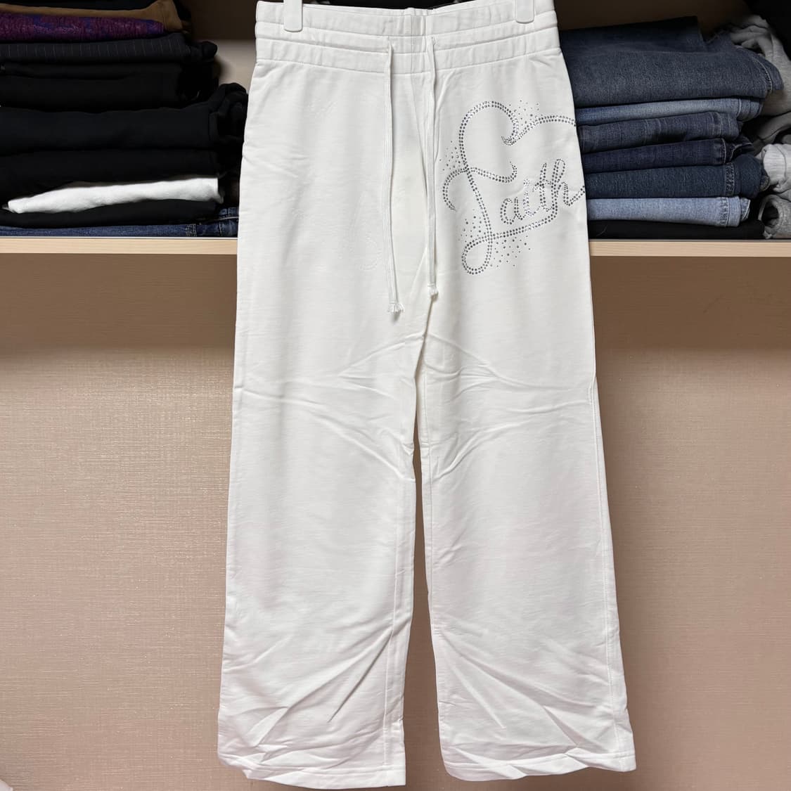 (새상품) 스컬프터 Faith Cotton Track Pants 화이트 상품이미지2