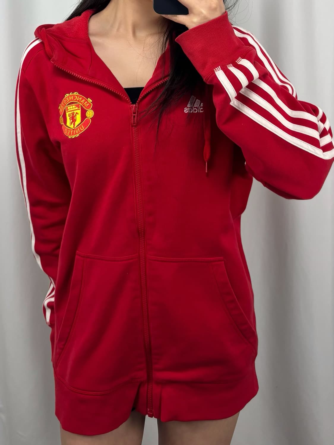 아디다스 맨체스터 유나이티드 레드 후드집업 상품이미지3