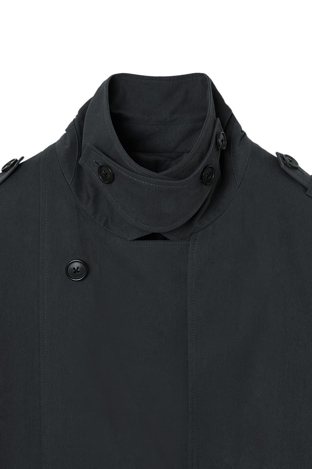 인사일런스우먼 오버사이즈 더블 트렌치 코트 차콜 그레이 XS 상품이미지4