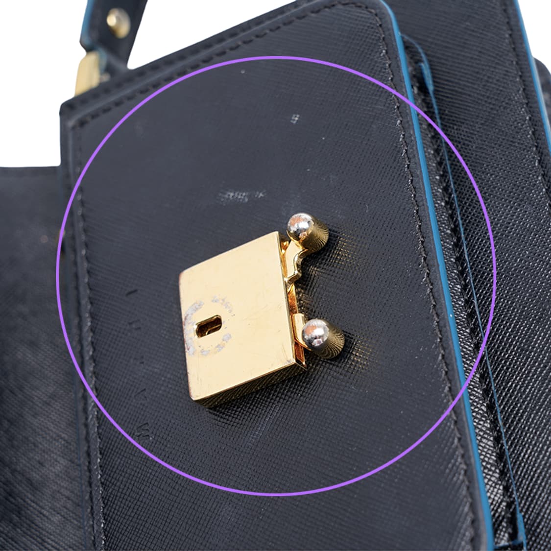 (중고) 마르니 블랙 사피아노 트렁크 미니 숄더백 상품이미지9