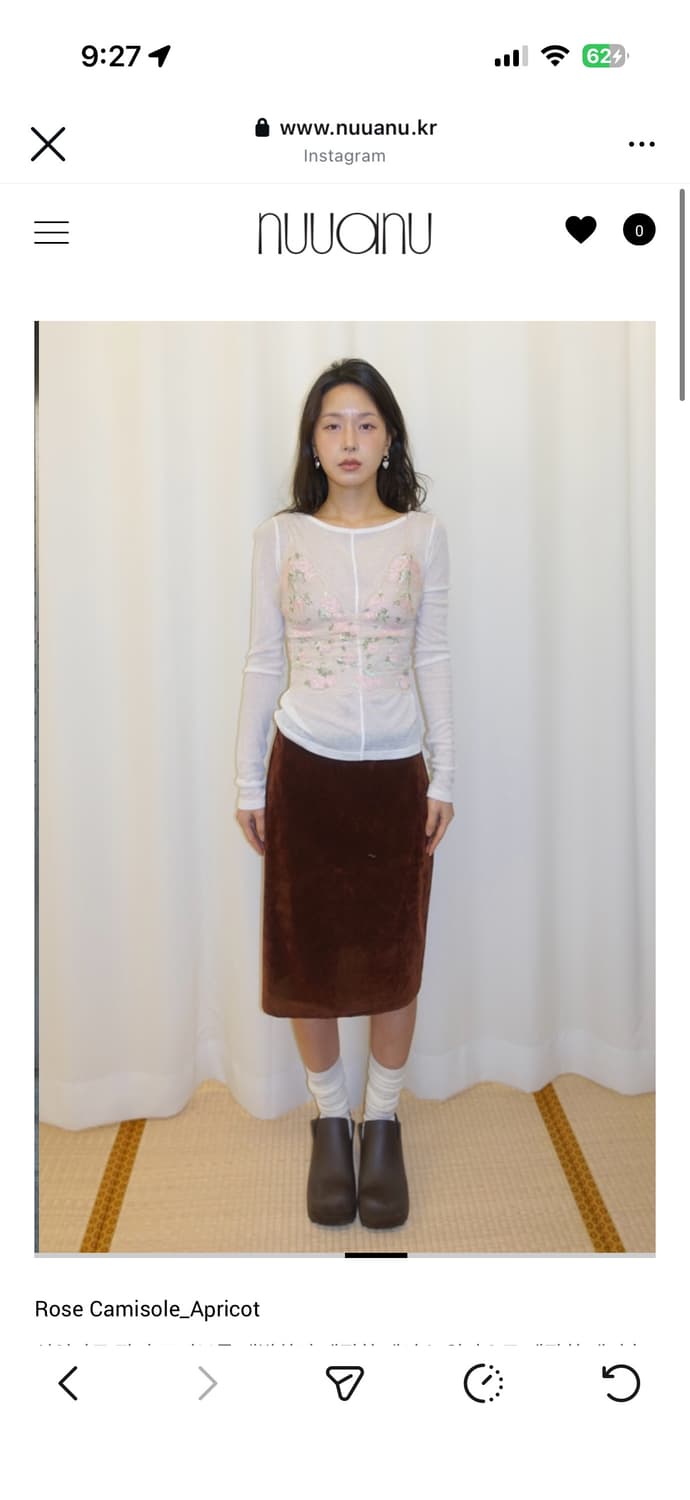 누아누 nuuanu 플라워 레이스 캐미솔 상품이미지3