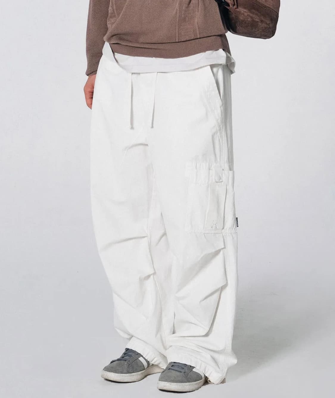 스컬프터 Wide Paratrooper Cargo Pants White 상품이미지1