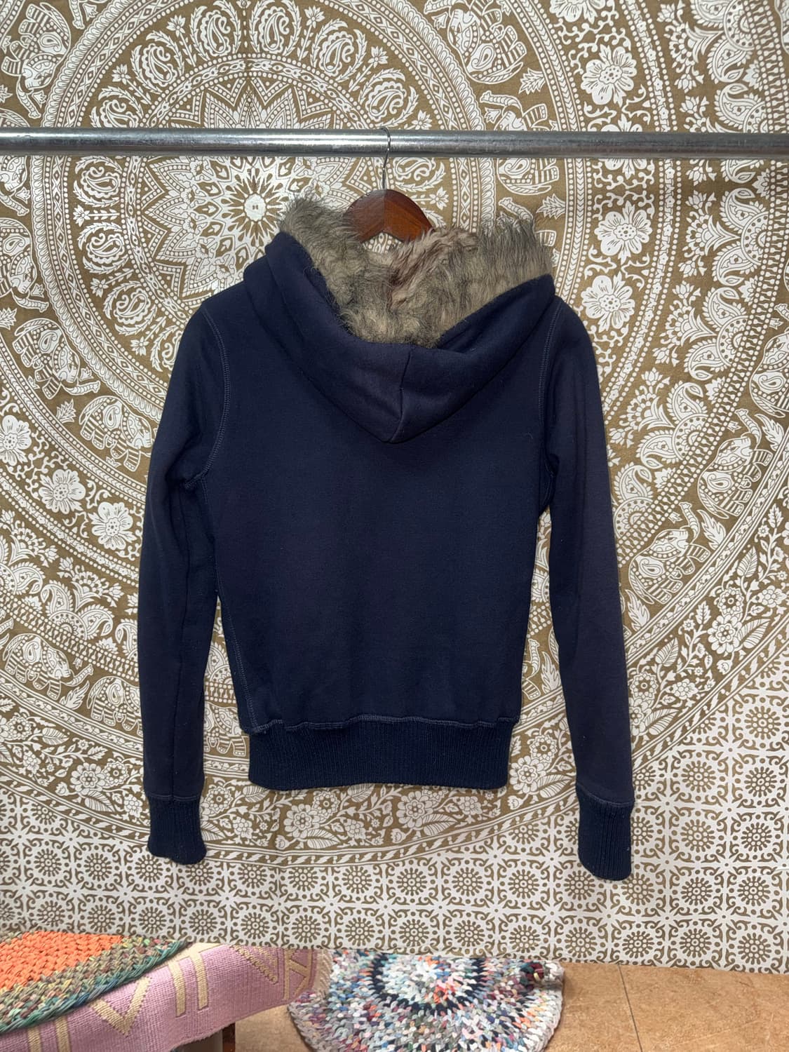 아베크롬비 여성 네이비 투웨이 울프죠 후드집업  상품이미지6