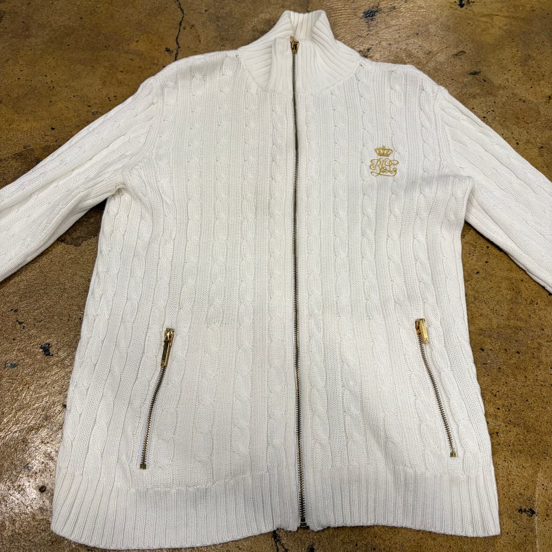 폴로 랄프로렌 꽈배기 니트 집업  상품이미지3