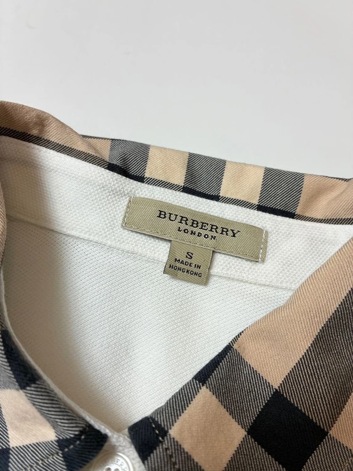 버버리 00's 체크 칼라 코튼 피케 폴로 반팔 티셔츠 PN9610 상품이미지6