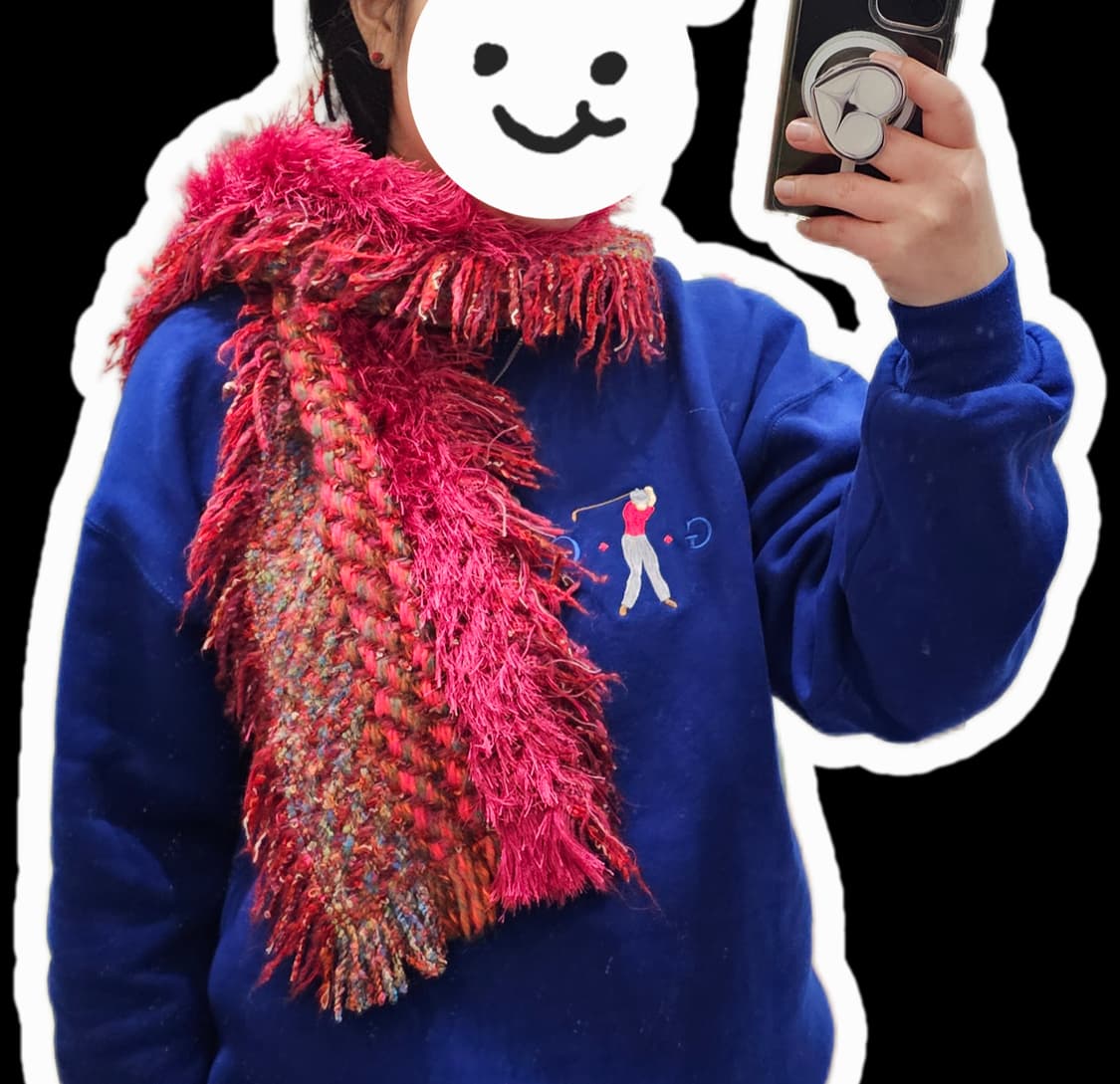 France 핑크 프린지 머플러 상품이미지2