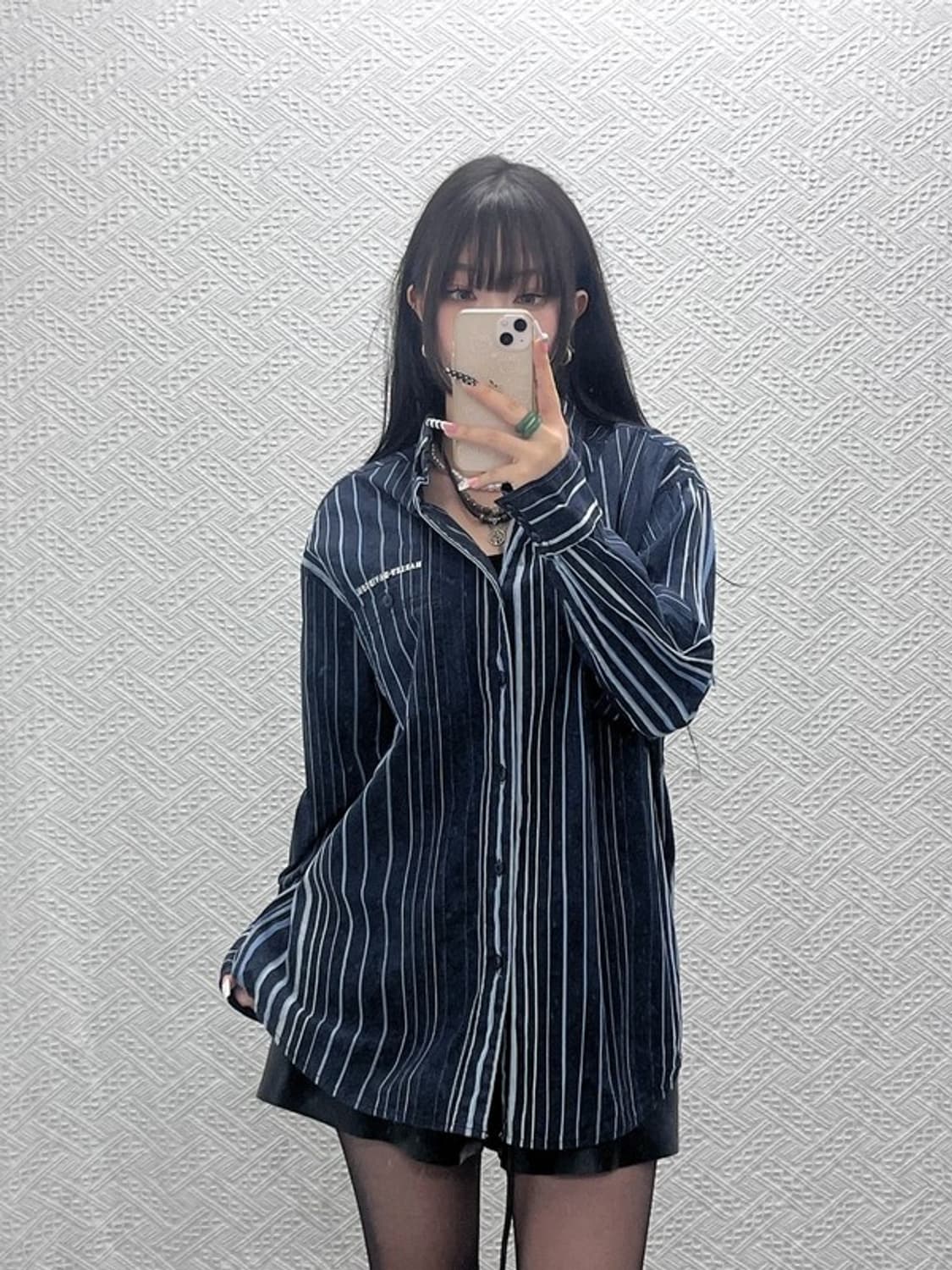 할리 데이비슨 에스닉 펑크 페이즐리 스트라이프 셔츠 L C10213 상품이미지1