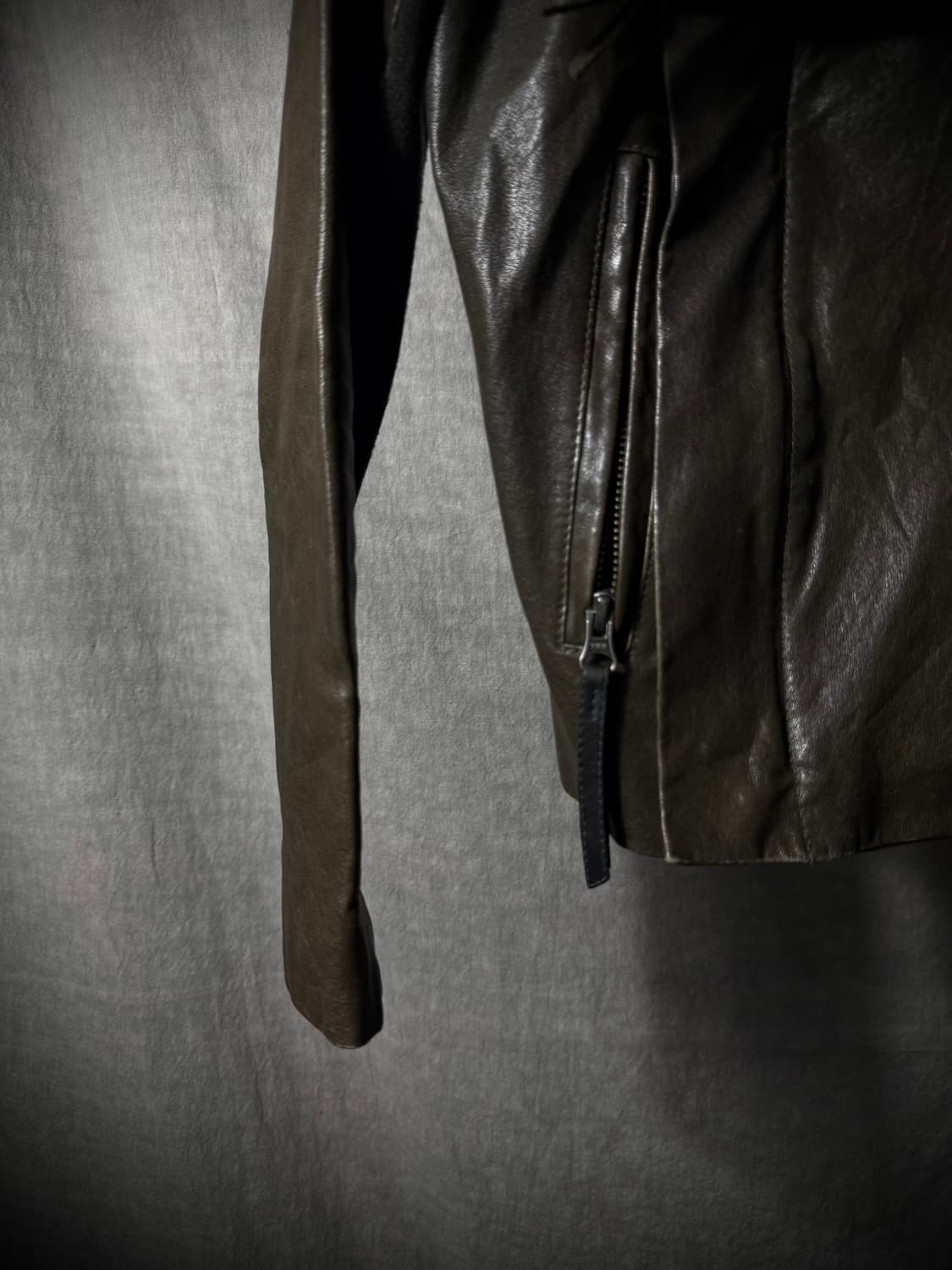 비대칭 라이넥 양가죽 자켓 상품이미지4