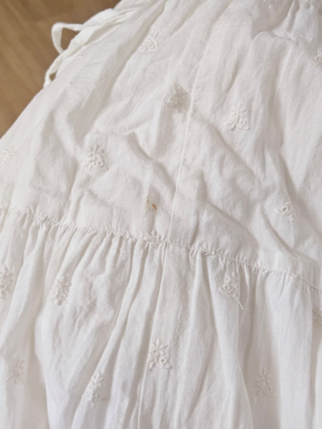 셀니빈티지 아이보리 펀칭 코튼 스커트 상품이미지8