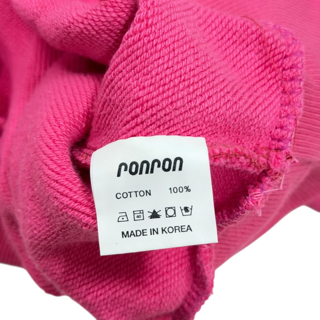 RONRON 론론 하프집업 반집업 맨투맨 핑크 상품이미지3