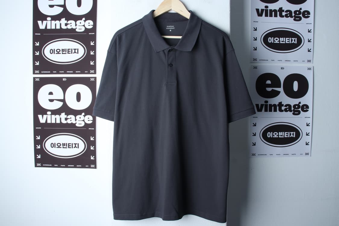 (XL-2XL) 무신사 스탠다드 반팔 카라 티셔츠 오버핏-H33505 상품이미지2