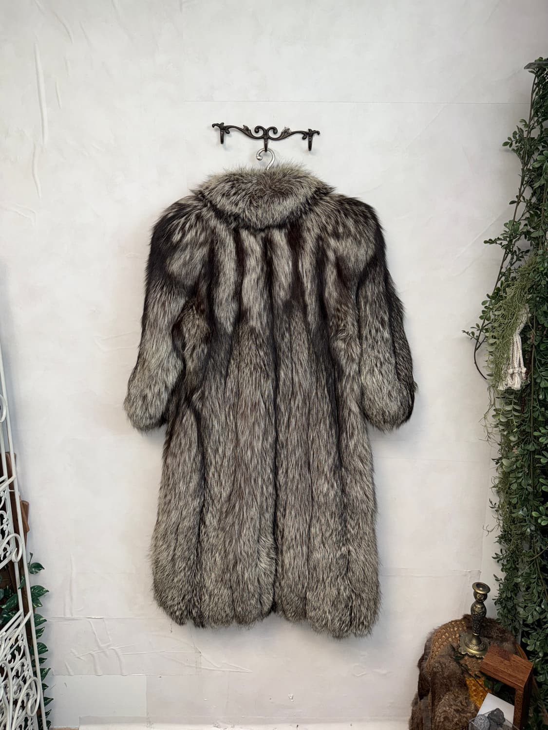 Mixed brown fox fur maxi coat  상품이미지5