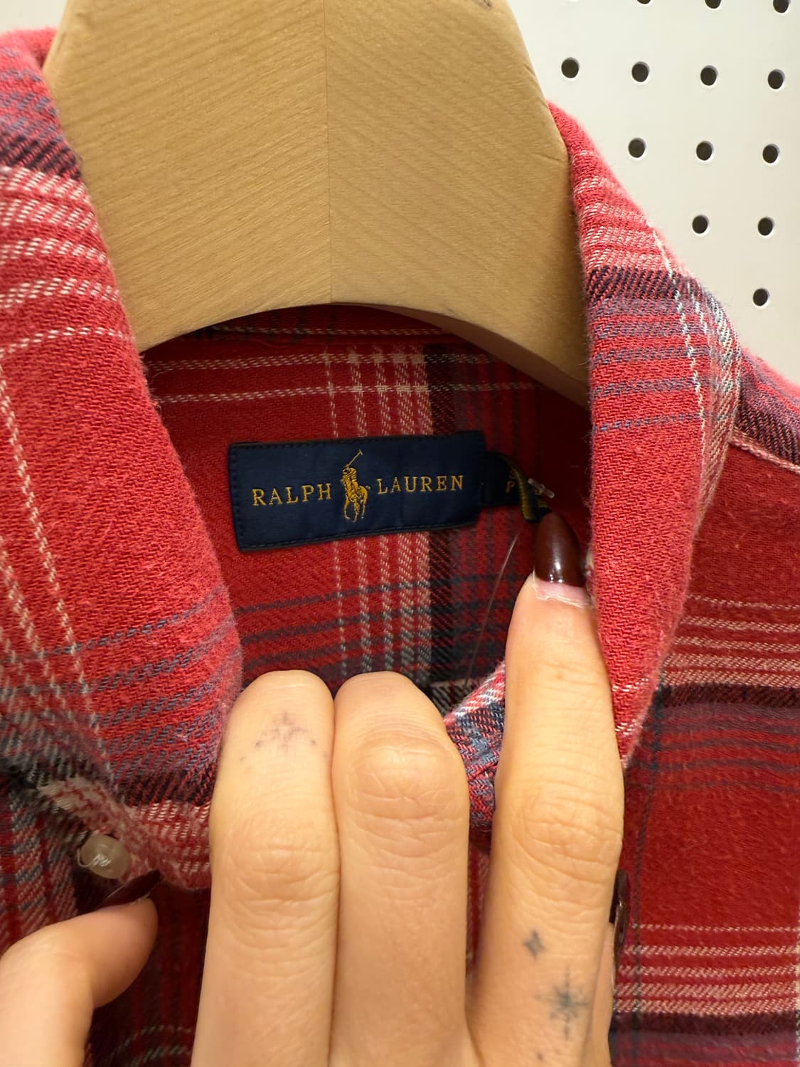 폴로 랄프로렌 레드 체크 플란넬 셔츠 U1640 상품이미지5