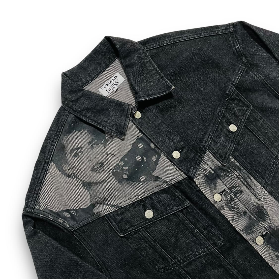 게스 x 스테레오 바이널즈 18FW 오버 흑청 데님 자켓 상품이미지2