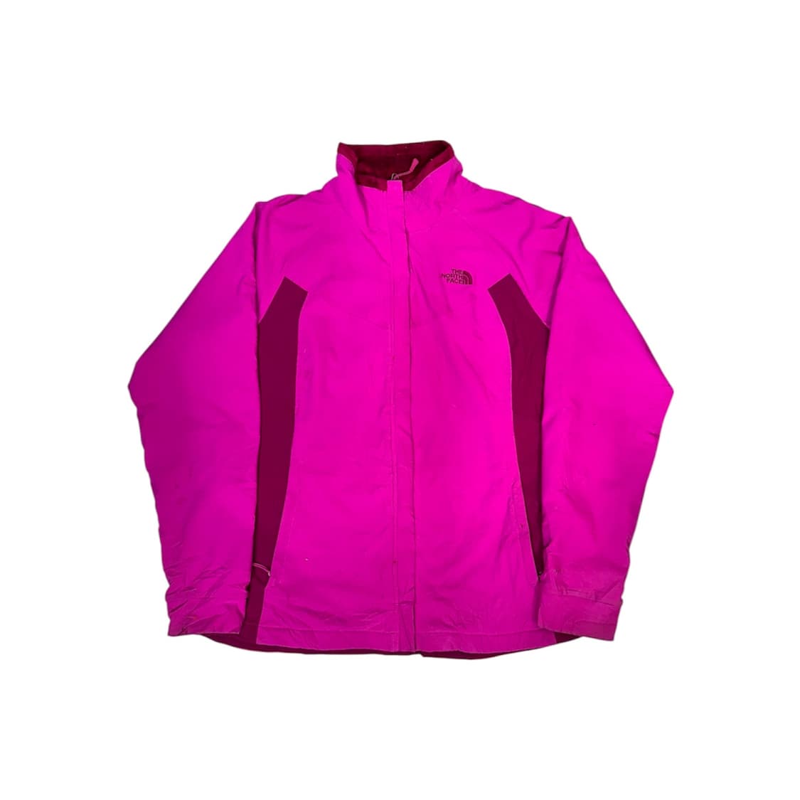노스페이스 핑크 여성용 고프코어 안감 털 기모 후리스 바람막이 자켓 XL 상품이미지5